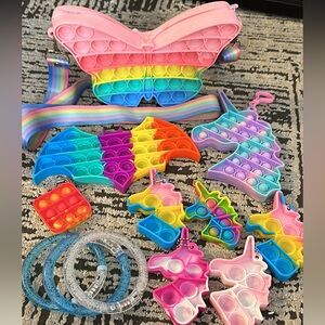 Pop its and bracelets that light up